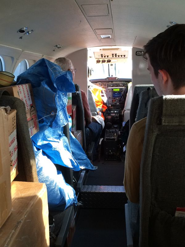 01B Cargo And Passengers Inside Small Aklak Air Airplane At Inuvik Airport Before Flight To Tuktoyaktuk Northwest Territories